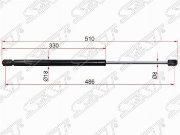 Газовый упор крышки багажника SAT Volkswagen Jetta  A6 (2011-2018) седан дорестайлинг, седан рестайлинг