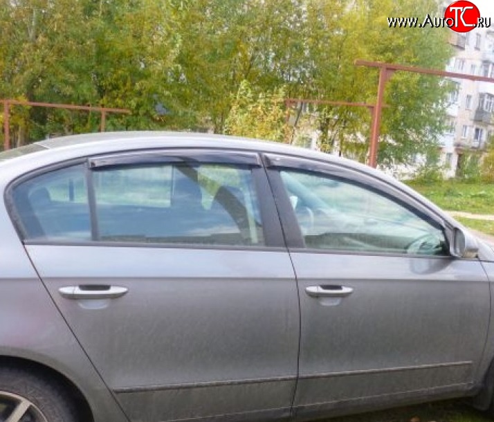 999 р. Комплект дефлекторов окон (ветровиков) 4 шт. Variant Russtal Volkswagen Passat B6 седан (2005-2011)  с доставкой в г. Керчь