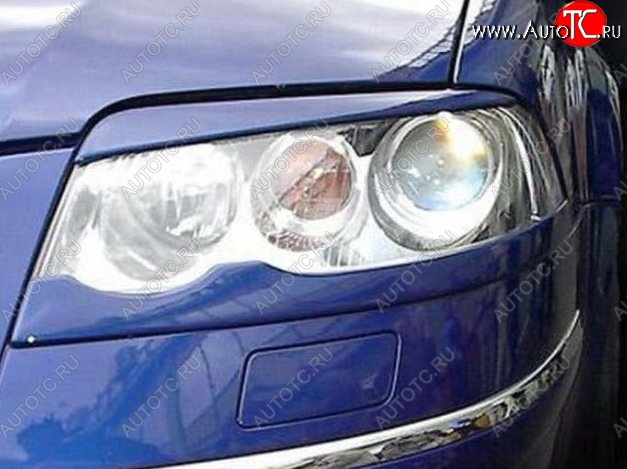 1 649 р. Верхние реснички на фары CT Volkswagen Passat B5.5 универсал рестайлинг (2000-2005) (Неокрашенные)  с доставкой в г. Керчь