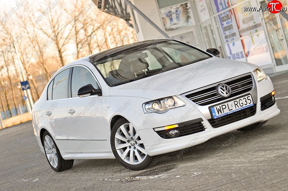 3 449 р. Накладка на передний бампер R-Line Volkswagen Passat B6 седан (2005-2011)  с доставкой в г. Керчь