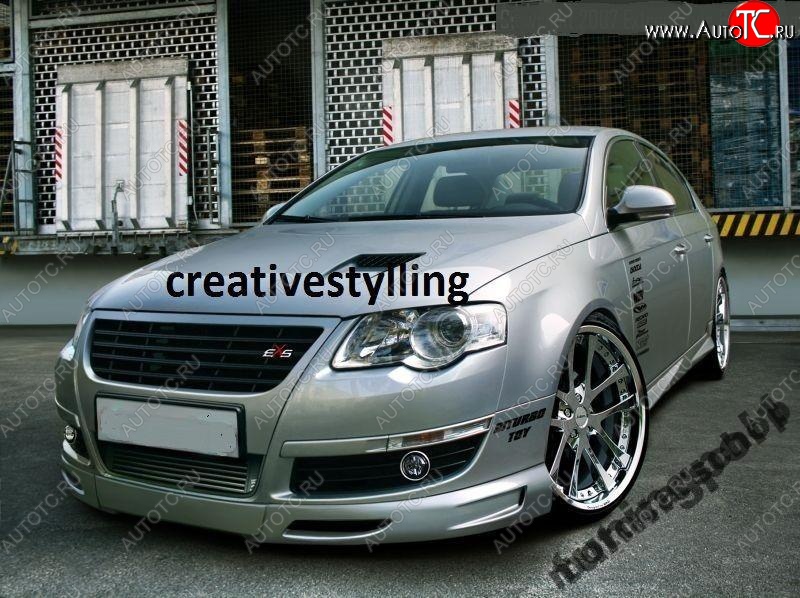 12 219 р. Накладка на передний бампер ST Volkswagen Passat B6 универсал (2005-2010)  с доставкой в г. Керчь