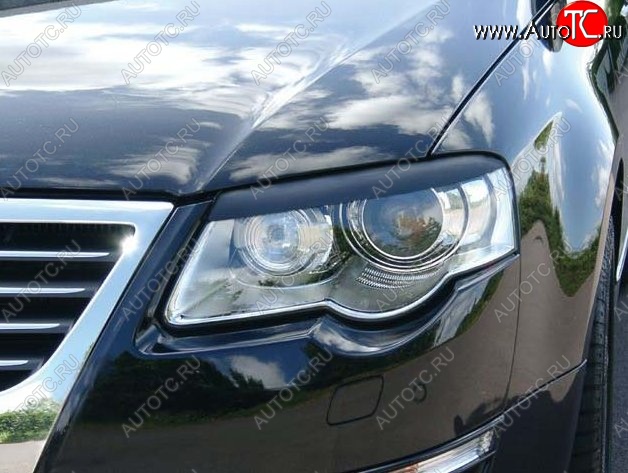 1 649 р. Реснички на фары CT v2 Volkswagen Passat B6 универсал (2005-2010) (Неокрашенные)  с доставкой в г. Керчь