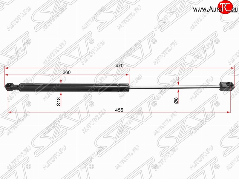 579 р. Газовый упор крышки багажника SAT  Volkswagen Passat  B6 (2005-2010) универсал  с доставкой в г. Керчь