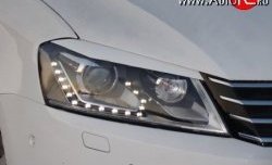 1 149 р. Реснички Sport на фары Volkswagen Passat B7 седан (2010-2015) (Неокрашенные)  с доставкой в г. Керчь. Увеличить фотографию 2