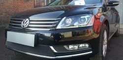 1 469 р. Сетка на бампер Russtal (черная) Volkswagen Passat B7 седан (2010-2015)  с доставкой в г. Керчь. Увеличить фотографию 2