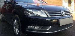 1 469 р. Сетка на бампер Russtal (черная) Volkswagen Passat B7 седан (2010-2015)  с доставкой в г. Керчь. Увеличить фотографию 3