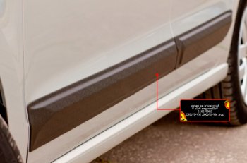 Молдинг передней двери RA (левый) Volkswagen Polo  5 (2015-2020) седан рестайлинг, хэтчбек рестайлинг (Шагрень)