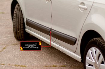 Молдинг задней двери RA (левый) Volkswagen Polo  5 (2015-2020) седан рестайлинг, хэтчбек рестайлинг (Шагрень)