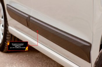 Молдинг передней двери RA (правый) Volkswagen Polo  5 (2015-2020) седан рестайлинг, хэтчбек рестайлинг (Шагрень)
