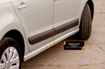 1 339 р. Молдинг задней двери RA (правый)  Volkswagen Polo  5 (2015-2020) седан рестайлинг, хэтчбек рестайлинг (Поверхность глянец (под окраску), Неокрашенный)  с доставкой в г. Керчь. Увеличить фотографию 2