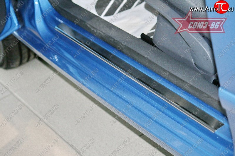 2 159 р. Накладки на внутренние пороги Souz-96 Volkswagen Polo 5 хэтчбек рестайлинг (2015-2020)  с доставкой в г. Керчь