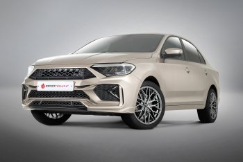 Передний бампер REBOOT Volkswagen Polo  Mk6 (2020-2022) лифтбек (Окрашенный с выделением диффузора)