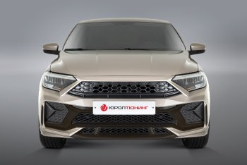 Передний бампер REBOOT Volkswagen Polo  Mk6 (2020-2022) лифтбек (Окрашенный с выделением диффузора и декоративных элементов)