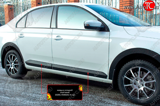 1 149 р. Молдинг задней двери RA (правый)  Volkswagen Polo  Mk6 (2020-2022) лифтбек (Шагрень)  с доставкой в г. Керчь