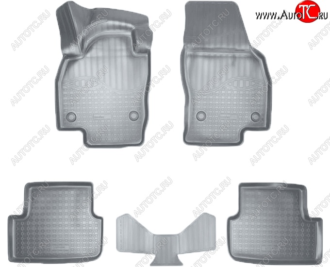 3 069 р. Коврики салонные Noplast (3D)  Volkswagen Polo  Mk6 (2020-2022) лифтбек (Серые)  с доставкой в г. Керчь