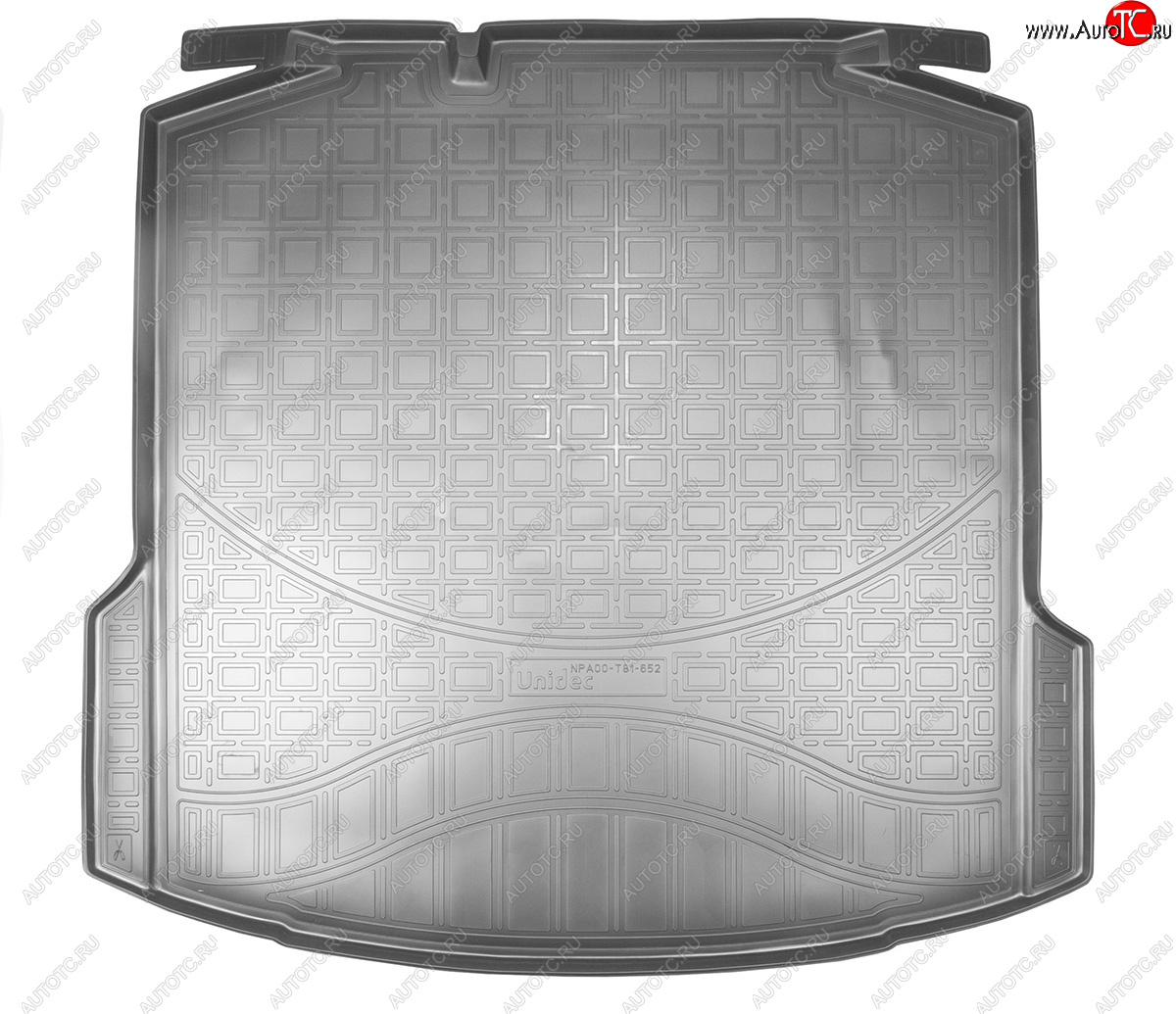 1 699 р. Коврик багажника Norplast Unidec (без ушей)  Volkswagen Polo  Mk6 (2020-2022) лифтбек (черный)  с доставкой в г. Керчь