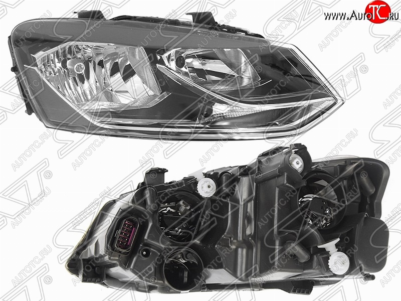4 499 р. Правая фара SAT  Volkswagen Polo  5 (2015-2020) седан рестайлинг  с доставкой в г. Керчь