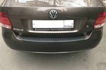 499 р. Защитная накладка заднего бампера Тюн-Авто  Volkswagen Polo  5 (2009-2015) седан дорестайлинг  с доставкой в г. Керчь. Увеличить фотографию 2