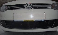 2 089 р. Сетка на бампер Russtal (черная) Volkswagen Polo 5 седан дорестайлинг (2009-2015)  с доставкой в г. Керчь. Увеличить фотографию 3