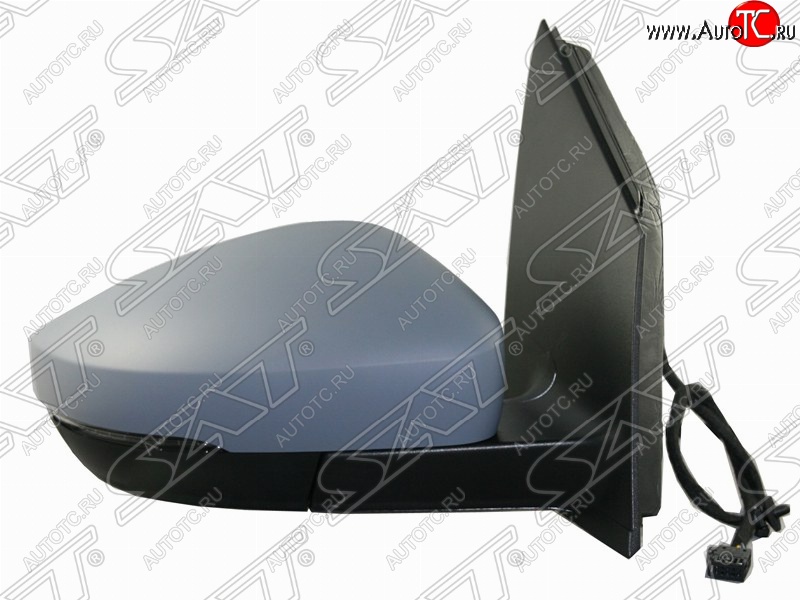 3 499 р. Правое боковое зеркало заднего вида (регулировка: эл./поворотник) SAT Volkswagen Polo 5 седан дорестайлинг (2009-2015) (Неокрашенное)  с доставкой в г. Керчь