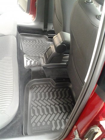 1 779 р. Коврики салона Aileron (3D с подпятником)  Volkswagen Polo  5 (2009-2020) седан дорестайлинг, седан рестайлинг  с доставкой в г. Керчь. Увеличить фотографию 3