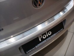 Накладка на задний бампер без логотипа Souz-96 Volkswagen Polo  5 (2009-2015) хэтчбек дорестайлинг