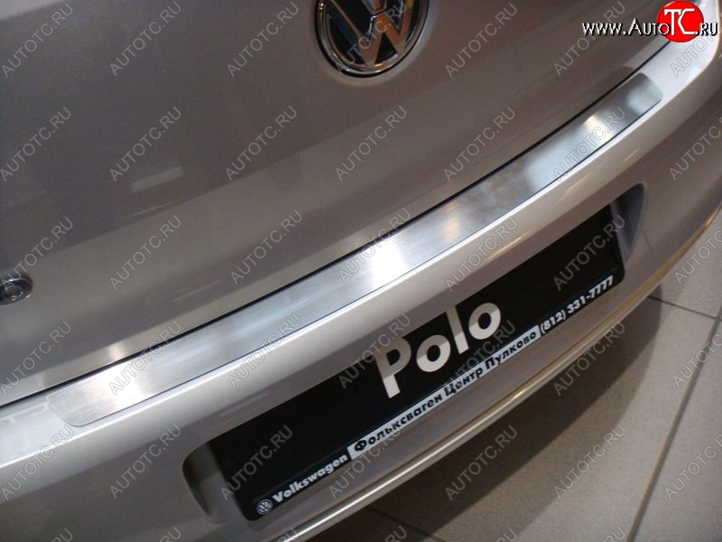 1 394 р. Накладка на задний бампер без логотипа Souz-96 Volkswagen Polo 5 хэтчбек дорестайлинг (2009-2015)  с доставкой в г. Керчь