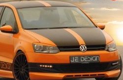439 р. Реснички JeDesign на фары Volkswagen Polo 5 седан дорестайлинг (2009-2015) (Неокрашенные)  с доставкой в г. Керчь. Увеличить фотографию 2