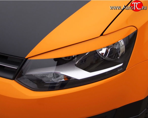 439 р. Реснички JeDesign на фары Volkswagen Polo 5 седан дорестайлинг (2009-2015) (Неокрашенные)  с доставкой в г. Керчь