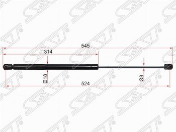 Газовый упор крышки багажника SAT Volkswagen Polo  5 (2009-2015) хэтчбек дорестайлинг