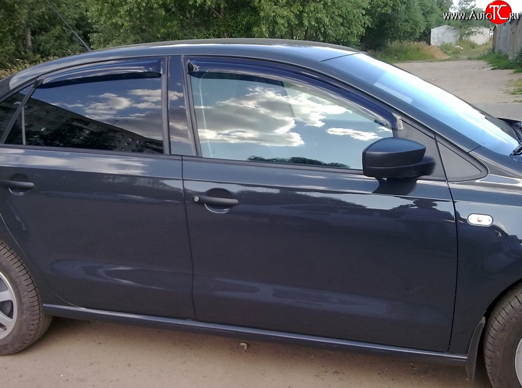 3 199 р. Дефлекторы окон (ветровики) Novline 4 шт. Volkswagen Polo 5 хэтчбек рестайлинг (2015-2020)  с доставкой в г. Керчь