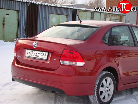 4 199 р. Козырёк на заднее лобовое стекло Sport  Volkswagen Polo  5 (2009-2020) седан дорестайлинг, хэтчбек рестайлинг (Неокрашенный)  с доставкой в г. Керчь