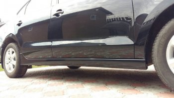 2 499 р. Пороги накладки Centre Tuning Volkswagen Polo 5 седан дорестайлинг (2009-2015) (Неокрашенные)  с доставкой в г. Керчь. Увеличить фотографию 2