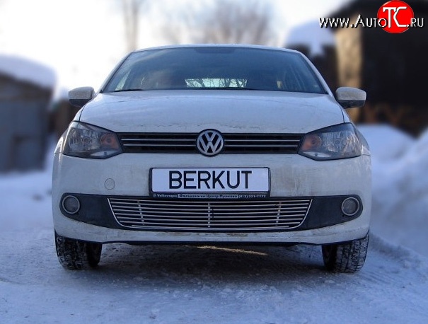 5 599 р. Декоративная вставка воздухозаборника Berkut Volkswagen Polo 5 седан дорестайлинг (2009-2015)  с доставкой в г. Керчь