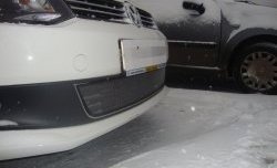 2 189 р. Сетка на бампер Russtal (хром) Volkswagen Polo 5 седан дорестайлинг (2009-2015)  с доставкой в г. Керчь. Увеличить фотографию 2