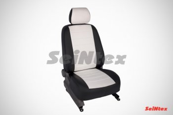 6 449 р. Чехлы на сиденья из экокожи Seintex Ромб (экокожа) Volkswagen Polo 5 седан дорестайлинг (2009-2015) (Спинка сплошная, цвет: черный)  с доставкой в г. Керчь. Увеличить фотографию 3