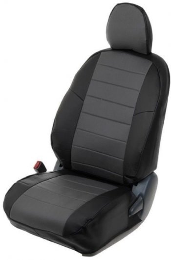 Чехлы на сиденья из экокожи Seintex Ромб (экокожа) Volkswagen Polo  5 (2009-2015) седан дорестайлинг (Спинка сплошная, цвет: черный)
