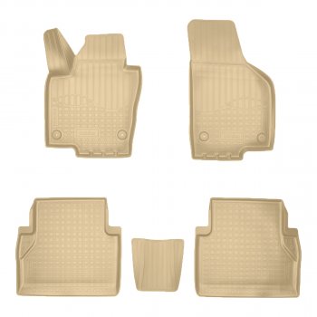 Коврики салона Norplast Unidec Volkswagen Sharan  MK2,7N (2010-2015) дорестайлинг (бежевые)