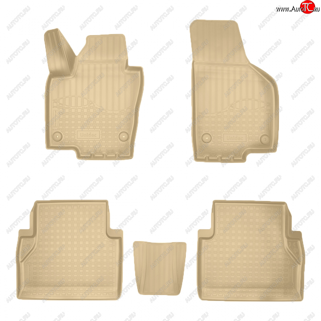 3 089 р. Коврики салона Norplast Unidec  Volkswagen Sharan  MK2,7N (2010-2015) дорестайлинг (бежевые)  с доставкой в г. Керчь