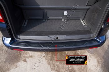 1 889 р. Накладка защитная на задний бампер (шагрень) RA  Volkswagen Transporter  T5 (2009-2015) рестайлинг  с доставкой в г. Керчь. Увеличить фотографию 2