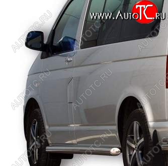 32 999 р. Защита порогов ТехноСфера (Техно Сфера) (нержавейка, 63.5 mm)  Volkswagen Transporter  T5 (2009-2015) рестайлинг  с доставкой в г. Керчь
