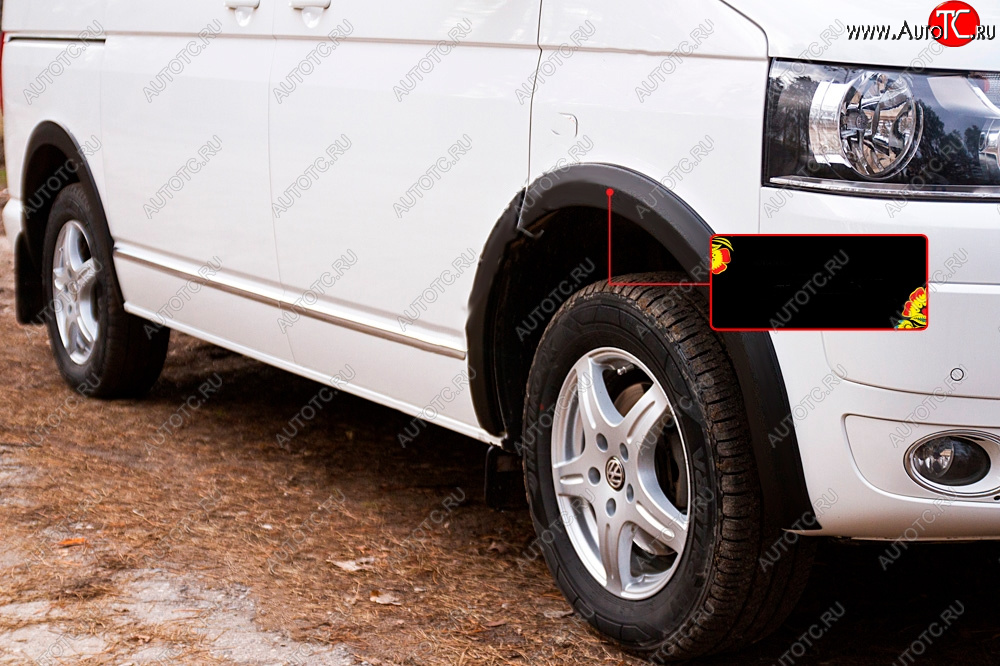 2 709 р. Накладка колесной арки RA (передняя правая) Volkswagen Transporter T5 рестайлинг (2009-2015) (Поверхность глянец под покраску, Неокрашенная)  с доставкой в г. Керчь