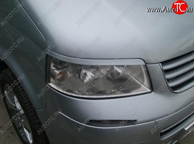 1 649 р. Реснички на фары CT Volkswagen Transporter T5 дорестайлинг (2003-2009) (Неокрашенные)  с доставкой в г. Керчь