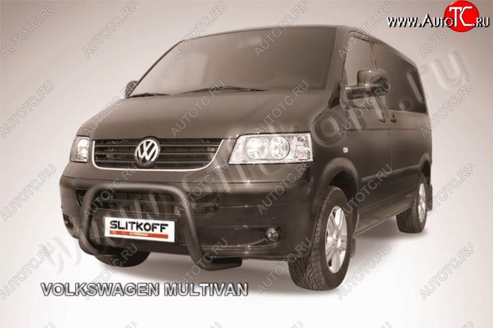 20 999 р. Кенгурятник d57 низкий мини  Volkswagen Transporter  T5 (2003-2009) дорестайлинг (Цвет: серебристый)  с доставкой в г. Керчь