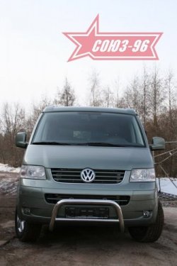 12 959 р. Защита переднего бампера Souz-96 (d60) Volkswagen Transporter T5 рестайлинг (2009-2015)  с доставкой в г. Керчь. Увеличить фотографию 3