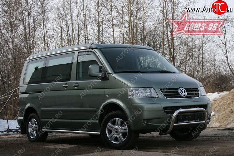 12 959 р. Защита переднего бампера Souz-96 (d60) Volkswagen Transporter T5 рестайлинг (2009-2015)  с доставкой в г. Керчь