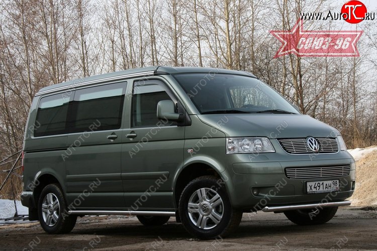 11 249 р. Защита переднего бампера одинарная Souz-96 (d60). Volkswagen Transporter T5 дорестайлинг (2003-2009)  с доставкой в г. Керчь