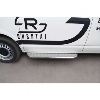 27 949 р. Широкая защита порогов с трубой d42 мм SLITKOFF v2 Volkswagen Transporter T5 дорестайлинг (2003-2009)  с доставкой в г. Керчь. Увеличить фотографию 3