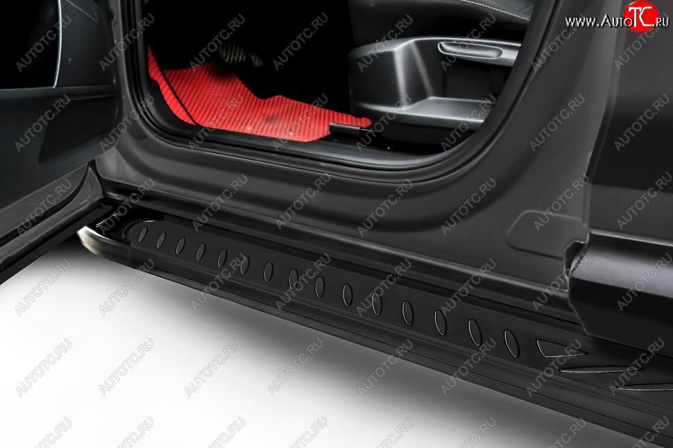 17 749 р. Порожки для ног Slitkoff Elite Volkswagen Transporter T5 рестайлинг (2009-2015) (Black)  с доставкой в г. Керчь