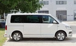 10 999 р. Защита порогов из круглой трубы диаметром 42 мм (длинная база) SLITKOFF (левая защита) Volkswagen Multivan T6 дорестайлинг (2016-2019)  с доставкой в г. Керчь. Увеличить фотографию 3